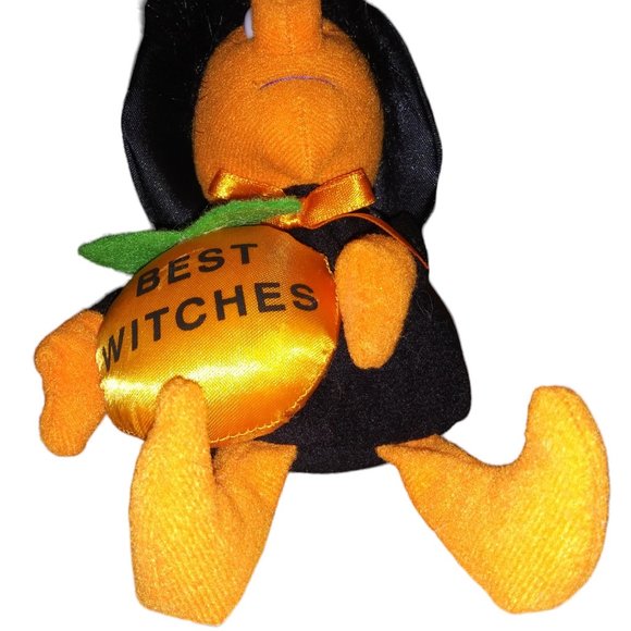Jerry Elsner BEST WITCHES Stuffed Plush Black & Orange Pumpkin Witch 6 Inch Toy - Picture 2 of 8